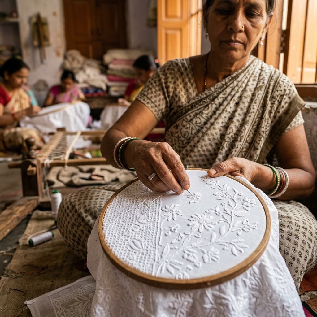 Chikankari in the spotlight at Milan Fashion Week